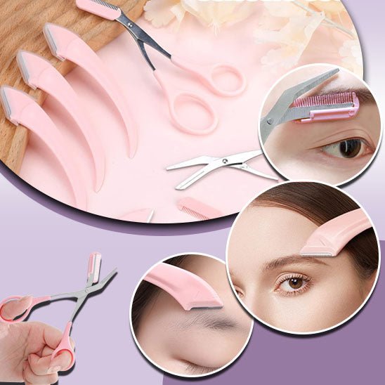 Ciseau à peigne pour sourcils en acier inoxydable - Lune de beauté