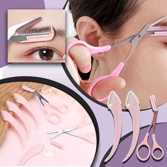 Ciseau à peigne pour sourcils en acier inoxydable - Lune de beauté